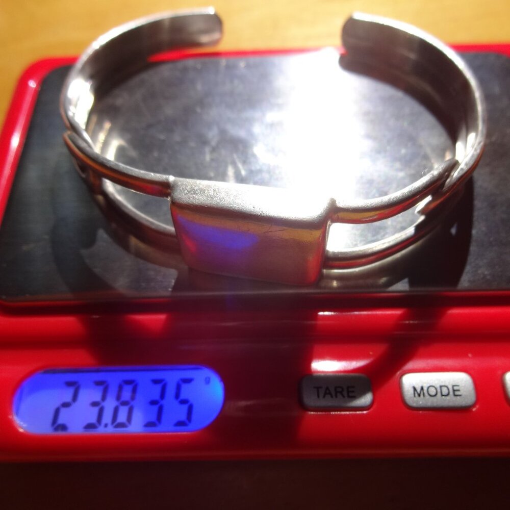 Vintage Taxco Mexico TR-122 925 Sterling Silver Cuff Bracelet - Picture 14 of 14